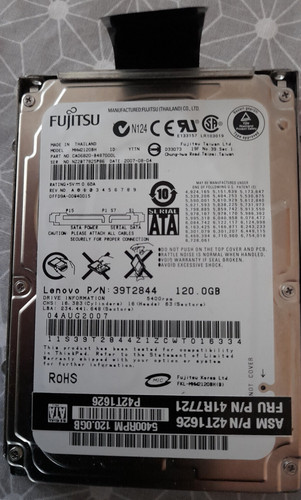 Festplatte 120GB FUJITSU SATA 2,5 " MHW2120BH Interne Notebook Laptop PC