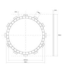 DISCO FRIZIONE SINGOLO GUARNITO FCC per Kawasaki 400 KFX KSF 2003-2006