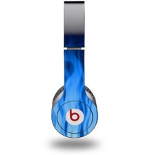 Skin for Beats Solo HD Headphones Fire Blue by WraptorSkinz