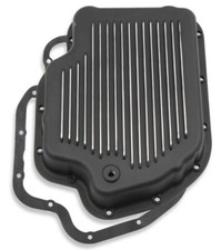 Aluminum Gm Turbo 400 Finned Transmission Pan Black E45302bk