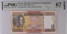 Guinea 1000 Francs 2006 P 40 Superb Gem UNC PMG 67 EPQ