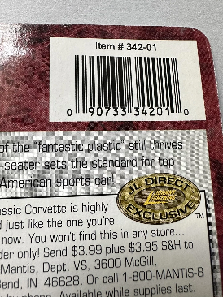 ¡Corvette convertible Johnny Lightning 1998 1/64! ¡AZUL! ¡NUEVO! Foto 4 de 4