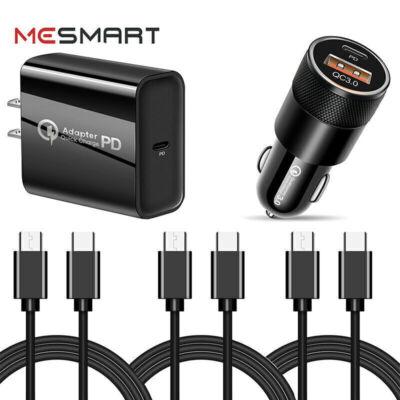 Fit Google Pixel 9 pro 6 Pro Pixel 6 Fast PD Wall Car Charger Type-C Cable Lot