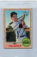 2017 Heritage #692 Pat Valaika Colorado Rockies Signed Auto *F9650