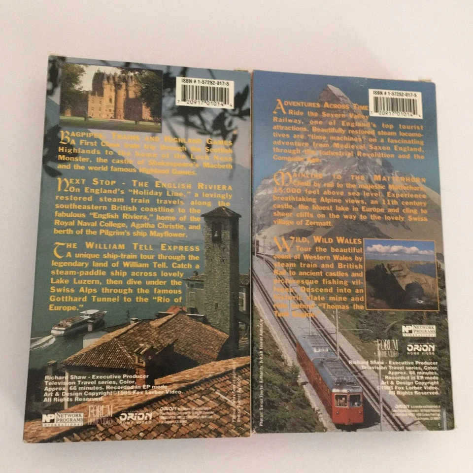 RAILWAY ADVENTURES ACROSS EUROPE VHS Set Vol 1 & 2 - Image 2 of 2
