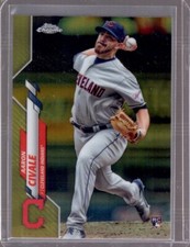 AARON CIVALE 2020 Topps Chrome #143 Gold Refractor Rookie RC #43/50 Guardians
