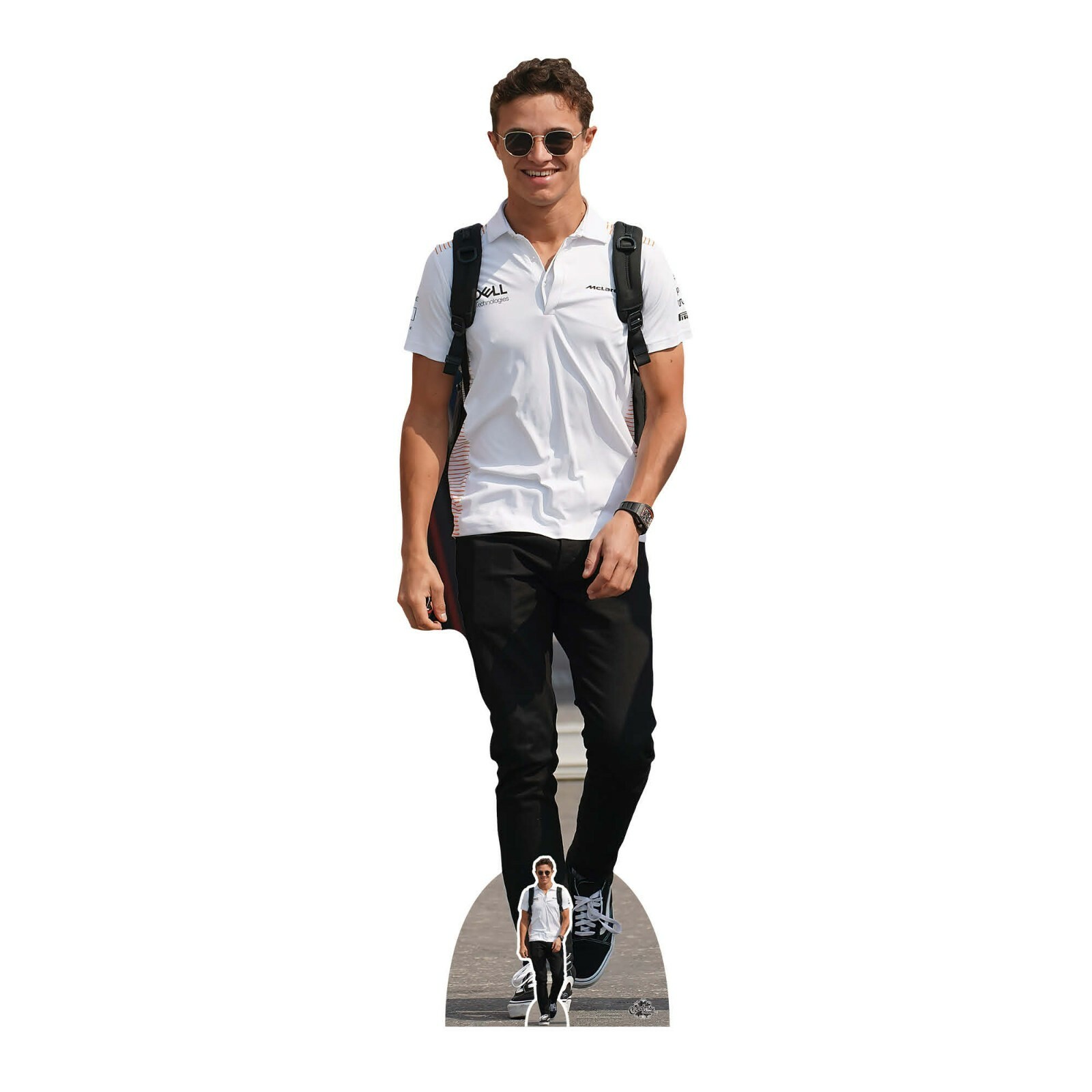 L Norris Motor Racing Driver Lifesize and Mini Cardboard Cutout / Standup