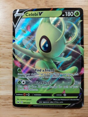 Celebi V 001/202 Sword & Shield - NM Ultra Rare Pokemon Card | eBay Celebi V 001/202 Sword & Shield - NM Ultra Rare Pokemon Card | eBay