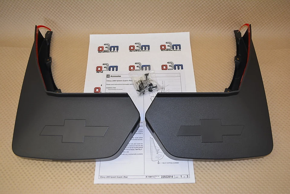 2015 Chevrolet Suburban w/o Power Running Board Rear Mud Flaps new OEM 22922768 Foto 2 de 4