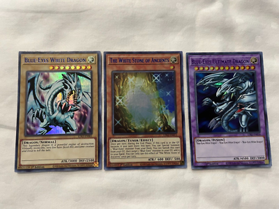 ULTRA RARE BLUE-EYES ULTIMATE DRAGON WHITE DRAGON WHITE STONE OF