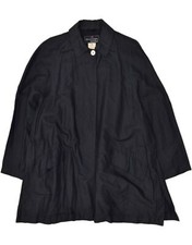 Les Copains Womens Oversized Overcoat Eu 44 Xl Black Linen Aa03