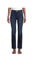 Time and Tru Women  s Dark Wash Mid Rise Straight Jeans