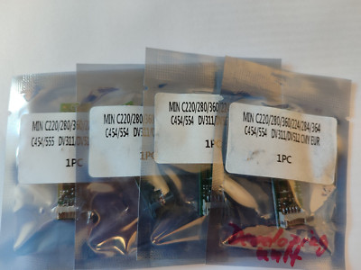 4x Developing Unit Reset Chip - Entwicklereinheit Reset Konica Minolta Bizhub