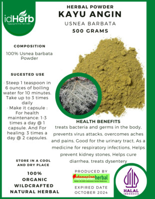 [idHerb] POWDER USNEA BARBATA KAYU ANGIN Natural Organic Herbal Herbs
