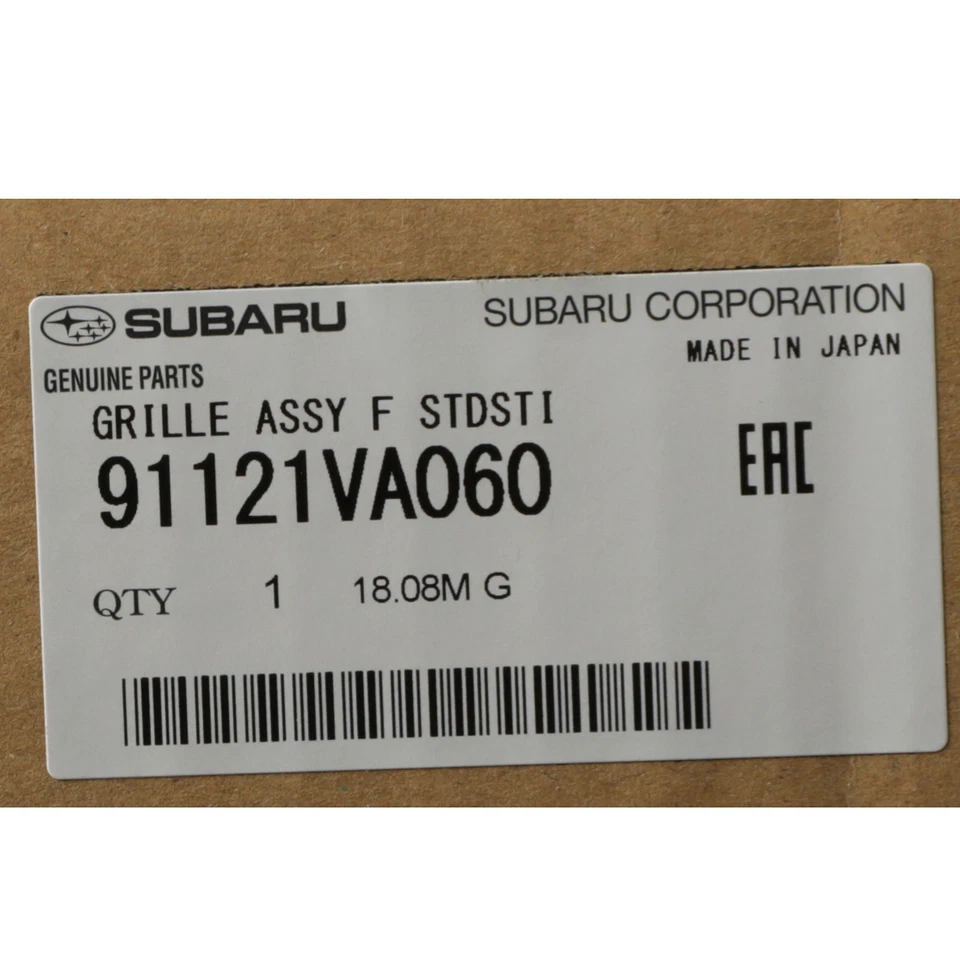 OEM 2015-2017 Subaru WRX STi Front Grille w/ Emblem Nameplate NEW 91121VA060 - Imagem 4 de 4