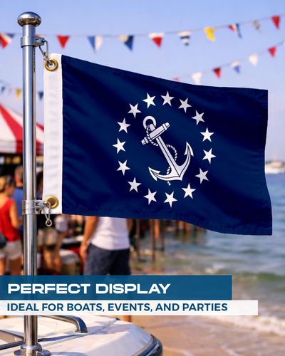AGAS 12x18in Yacht Club Officers Flag– 200D Nylon - Multi Size Variation - Picture 7 of 128