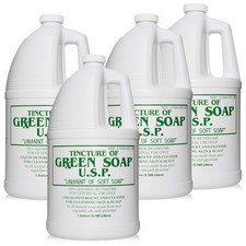 Tincture of Green Soap U.S.P. Medical Tattoo Cleanser Four 1 Gallon Jugs