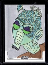 2025 Topps Chrome Star Wars Galaxy Greedo Artist Sketch Card Auto Autograph #1/1