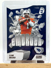 2025 Panini Score Football #2 Cam Ward RC Rookie Card Emerged Tennessee Titans. rookie card picture