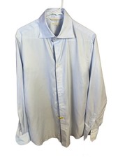 Suit Supply Traveller Dress Shirt Men 40 15 3/4 Slim Fit Light Blue Barely worn