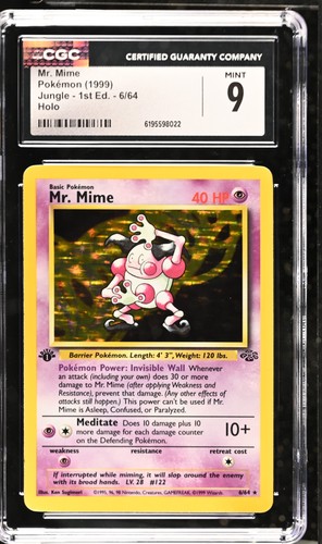 Mr. Mime (1st Edition) graded CGC 9 for sale on eBay