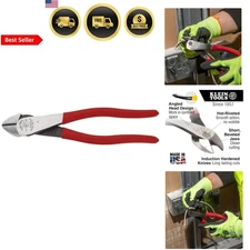 Diagonal Cutting Pliers 8 inch High-Leverage Angled Head for Precision Cutting