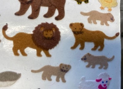 Sticker Aufkleber 90er Löwen Stoff Fuzzies