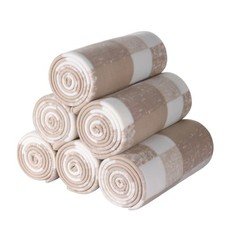 Fleece Throw Blankets Lightweight Warm Pack of 6 - 50 x 60 inch Plaid Beige