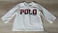 NWOT Polo Ralph Lauren Little Girls T Shirt White 3M Jersey Patchwork Polo Logo