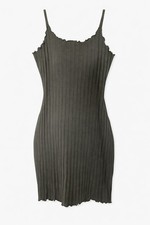 Bozzolo Ribbed Olive Green Bodycon Mini Dress – Medium/NWOT