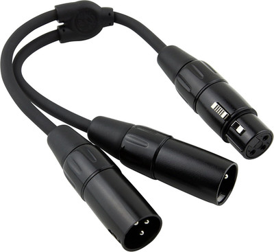 PY-XF2XM XLR (Female) to Dual XLR (Male) Y-Cable, 6'''''' (PYXF2XM)