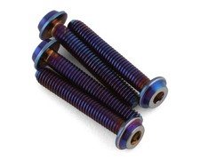 JConcepts 3x18mm "Top Hat" Titanium Screws Blue 4 JCO5043-1