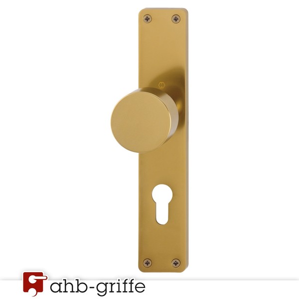 Hoppe Knopfschild 58/202 72 Mm Pz Aluminium Alu Bronze F4 Knopflangschild-image