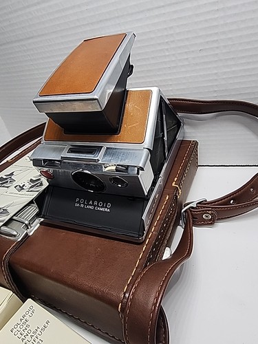 Vintage POLAROID SX-70 Land Camera Chrome Brown Leather mit Tasche, neuwertig! - Bild 7 von 17