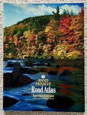 Vtg. 2001 Rand McNally US Road Atlas Color Highway Maps w/ Canada Mexico 80 page