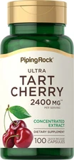 Tart Cherry Extract Capsules | 2400mg | 100 Count | Non-GMO | by Piping Rock