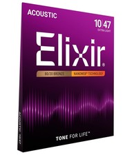 Elixir Strings, Acoustic Guitar Strings, 80/20 Bronze with NANOWEB Technology, L