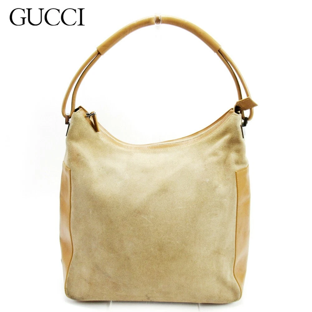 Gucci sac à bandoulière un rangement cuir daim beige T17202