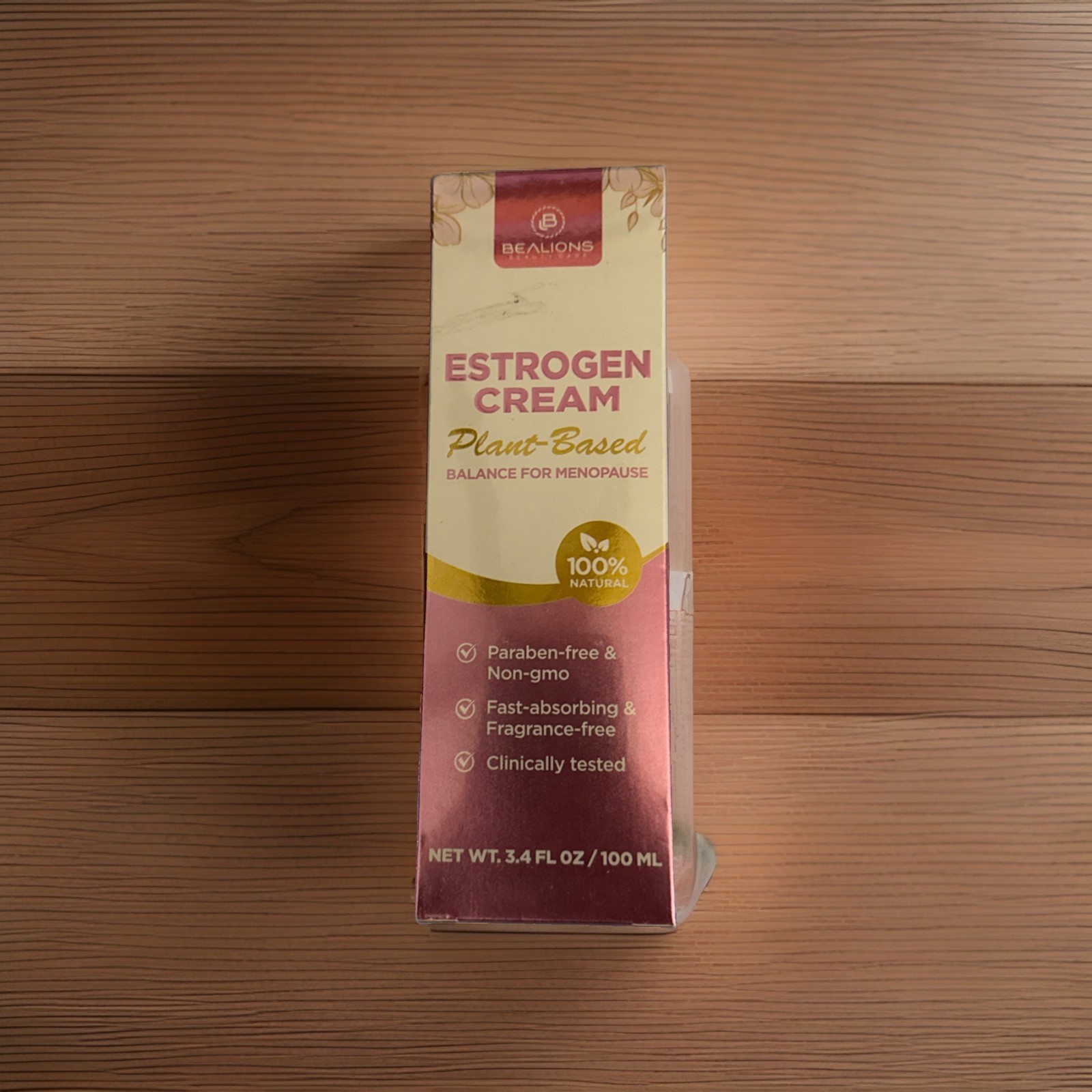 Plant Based Estrogen Cream For Menopause 100% Natural 3.4 0z. New Sealed