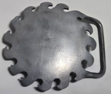 Sun Rise/Set-Surf Wave-Circular Saw 70s Vintage Pewter Belt Buckle-FREE Shipping
