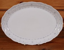 Königl. pr. Tettau Ariadne Dekor 2852 Pastell-Blümchen Servierplatte 35cm 2#M