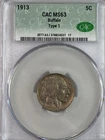 1913 Buffalo Nickel PCGS MS-63 CAC Type 1