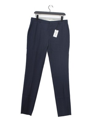 Paul Smith Herren Hose W 38 in Blau Wolle mit Viskose Chino Neu Mit Etikett