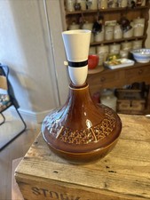 Vintage Brown Pottery 1960's 1970's Table Lamp - Retro - Great!