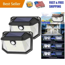 Energy-Saving Waterproof Solar Lights - 3 Modes, 270° Angle, 356 LEDs (2-Pack)
