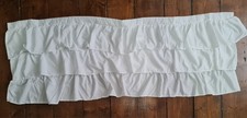 NEW: x2 Frilled White Half Window Valence/Short Curtain, Kitchen Window/Pantry