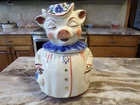 Vintage Shawnee USA Pottery Winnie The Pig Blue Clover Blossom Cookie Jar MINT