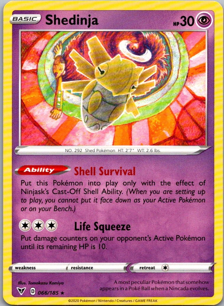Shedinja Rare SWSH04: Vivid Voltage 066/185 NM