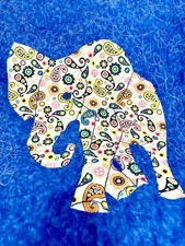 Baby Blanket or Children  s Cotton Quilted Handmade w Elephant Appliqu  46  X 46  