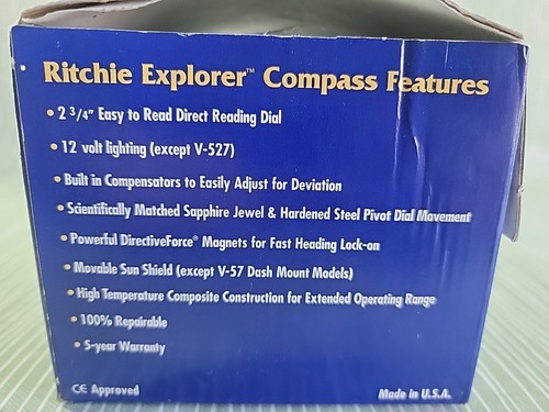 Brújula Barco Ritchie Explorer Soporte Montaje B-51 En Caja Buen Estado - Imagen 6 de 8